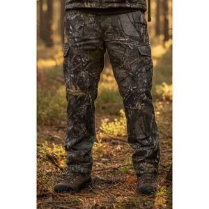 WFS Element Gear Men XL (Waist 38) Camo Cargo Heavy Hunting Adjustable Hem Pants